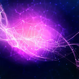 具有网络连接效果的三维抽象背景 具有网络连接效果的三维抽象背景