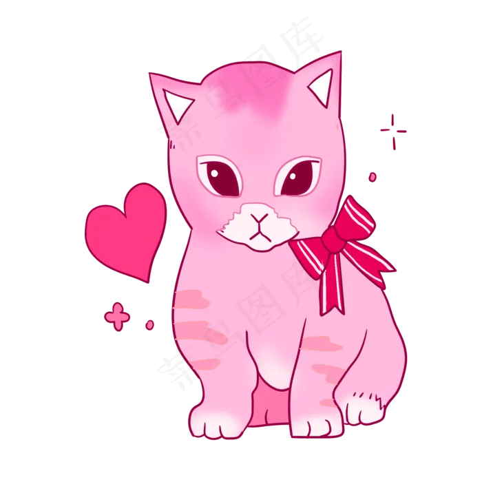手绘情人节猫咪(2000X2000(DPI:299))psd模版下载
