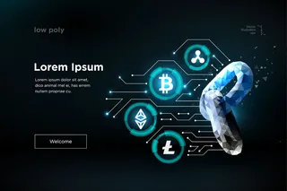 链条。区块链技术。以太坊比特币ripple coin数字加密货币。大数据信息挖掘技术