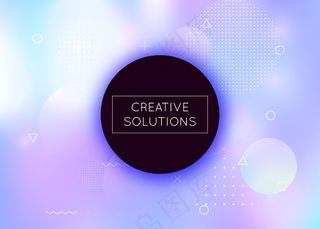 液体形状的全息背景。动态梯度