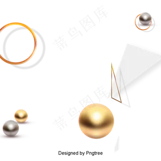 创意三维金属几何元素