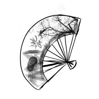 风景中国风创意扇子 风景中国风创意扇子