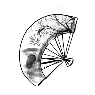 风景中国风创意扇子