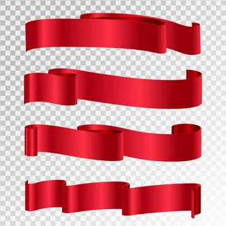 矢量红色ribbons.ribbon 横幅集。