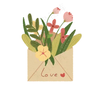 七夕节花朵信封