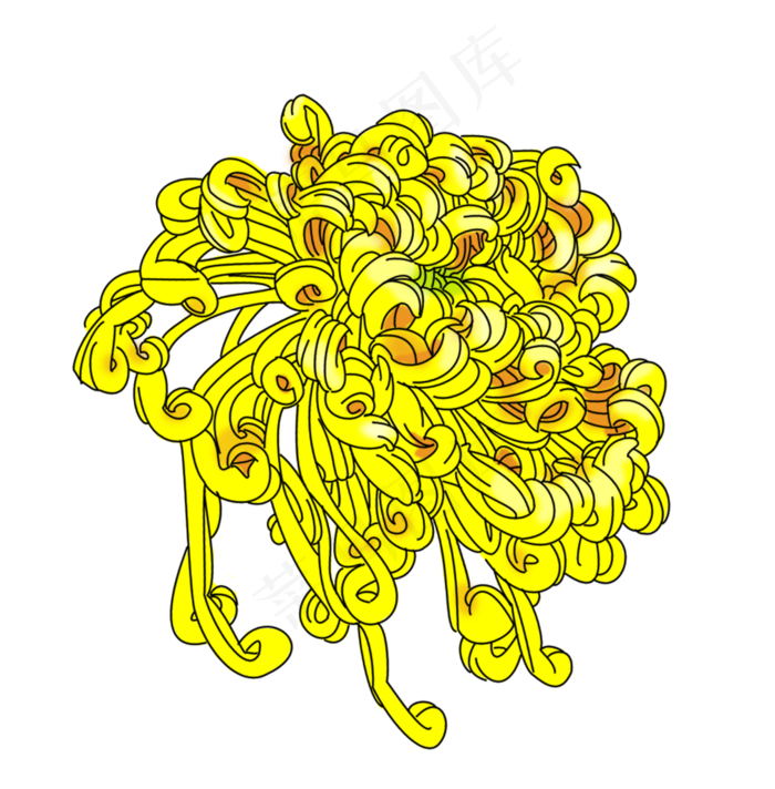 秋天菊花开了矢量图