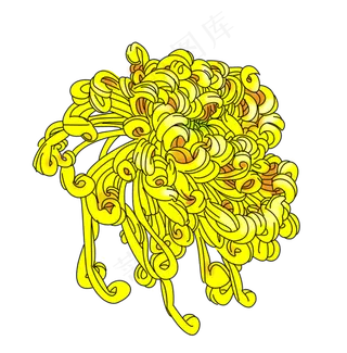 秋天菊花开了矢量图