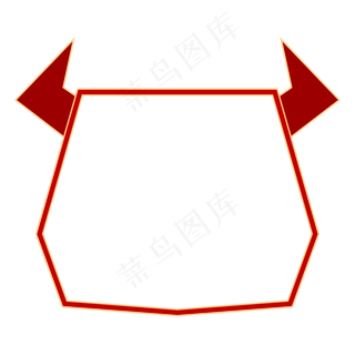 红色牛年牛角边框