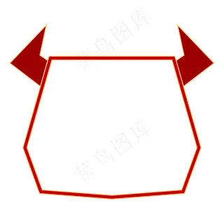 红色牛年牛角边框