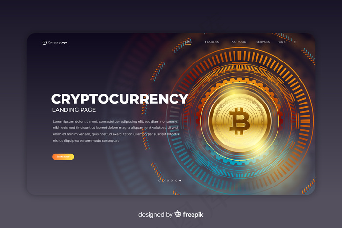 加密货币登录页eps,ai矢量模版下载
