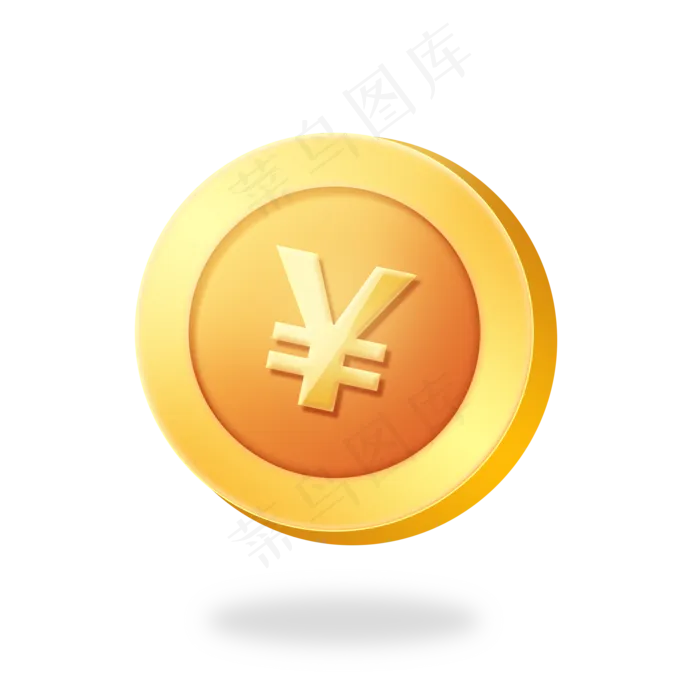 卡通3d立体金币(2000X2000(DPI:300))psd模版下载
