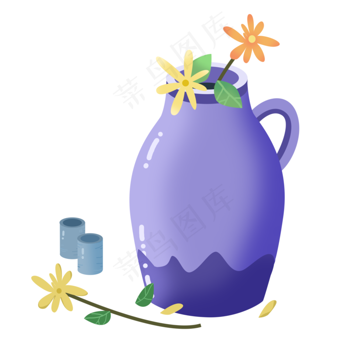 教师节紫色花瓶