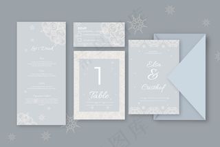 婚礼文具套装模板