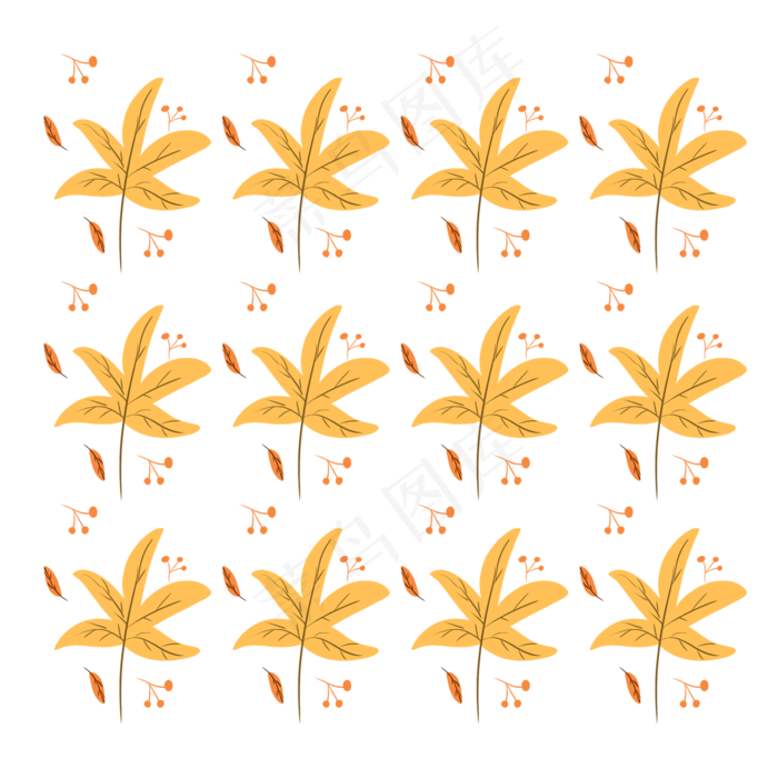 秋季树叶枫叶底纹(2000X2000(DPI:300))psd模版下载