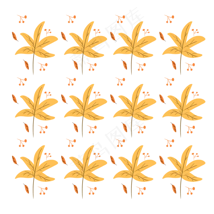 秋季树叶枫叶底纹(2000X2000(DPI:300))psd模版下载