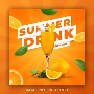 夏季饮料菜单促销模板横幅banner模板