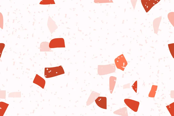 粉红色和红色的水磨石无缝图案背景