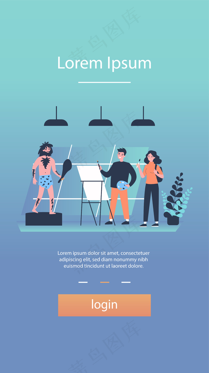 艺术学校学生绘画模型样机