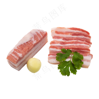 切好五花肉装饰