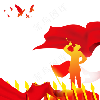 国庆节节日军人