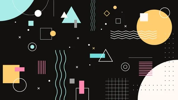 创意孟菲斯几何墙纸