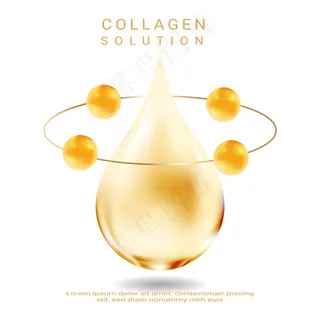 化妆品解决方案。极致胶原蛋白精华。溢价向量