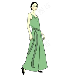 手绘矢量卡通双十一剁手节女生模