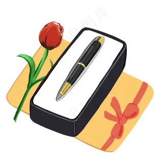 教师节钢笔鲜花