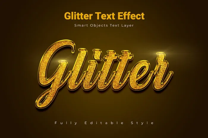 闪光文字效果psd模版下载