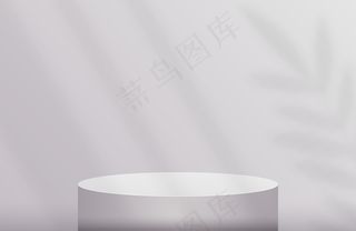 粉彩灰色带阴影板的产品展示台