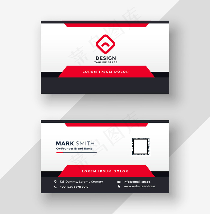大气时尚创意名片设计模板
