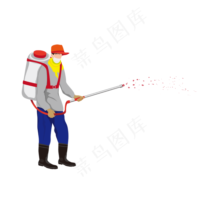 立秋双枪打农药的农民伯伯