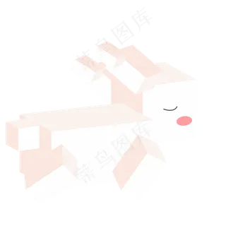 矢量中秋节兔子立体设计