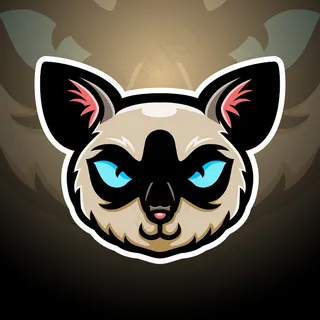 暹罗头像吉祥物电子竞技插画