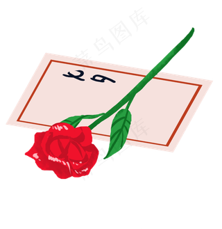 七夕玫瑰花花枝