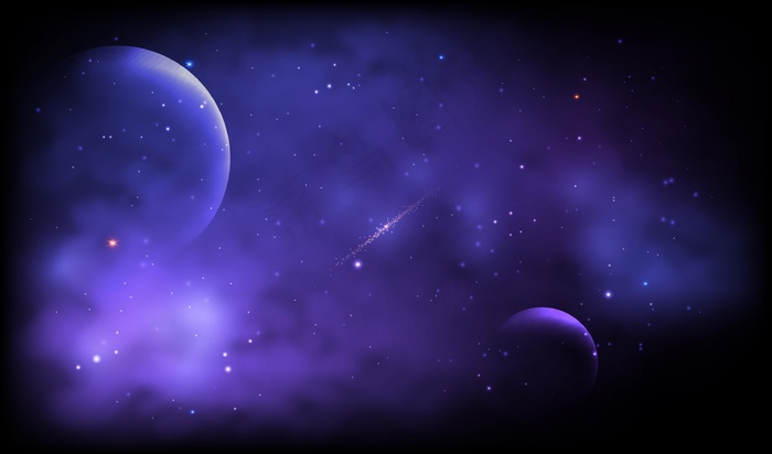 以行星为背景的真实星系eps,ai矢量模版下载