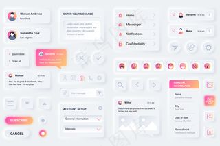 社交网络手机app移动应用的用户界面元素