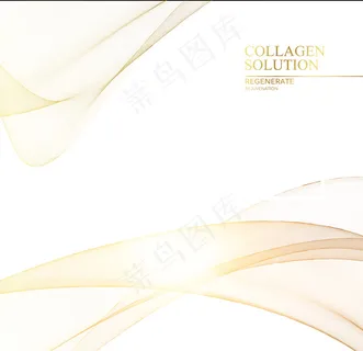 白色背景上闪耀的金色线条。