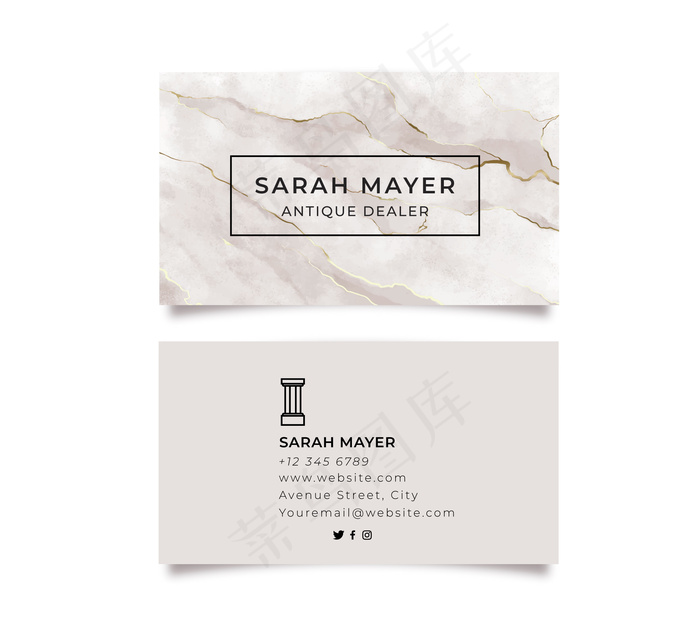 大理石名片