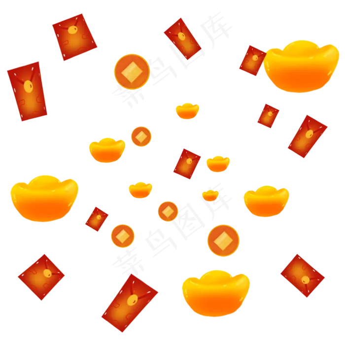 漂浮素材理财红包金币双十一矢量(2000X2000(DPI:300))psd模版下载