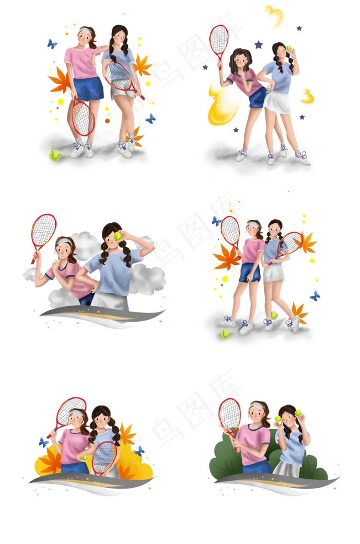 网球公开赛网球和女孩(2000X3020(DPI:300))psd模版下载