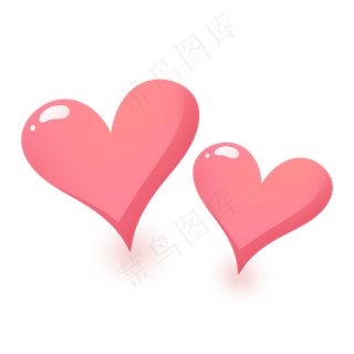 粉红色浪漫七夕爱心