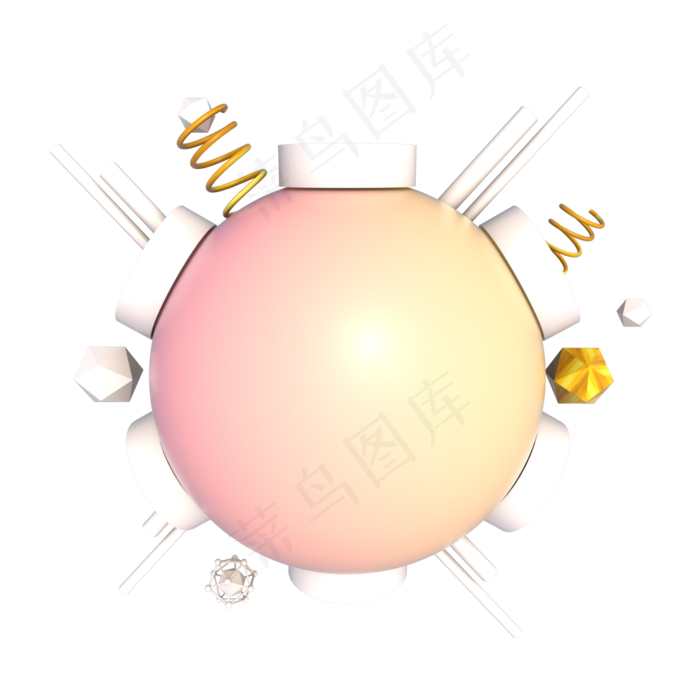 双十一双11电商促销3D立体圆