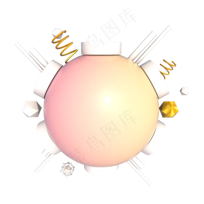 双十一双11电商促销3D立体圆(2000X2000(DPI:300))psd模版下载