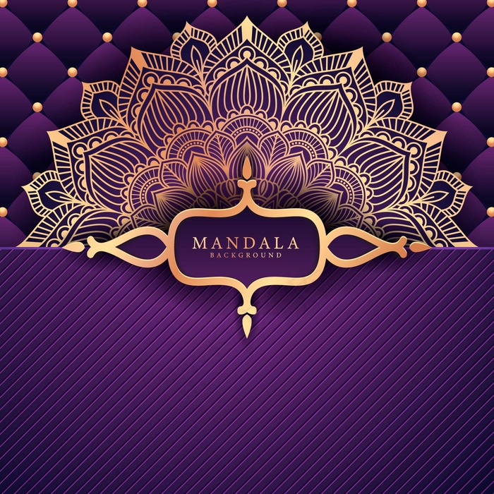 豪华曼荼罗装饰民族元素背景