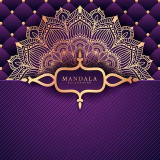 豪华曼荼罗装饰民族元素背景