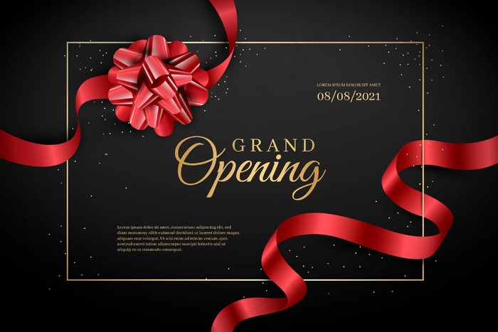 金色元素的盛大开场背景