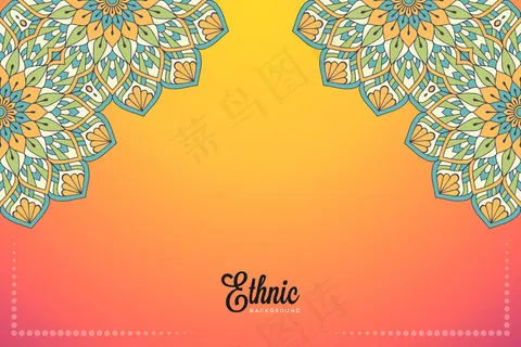 金色矢量豪华装饰曼荼罗设计背景