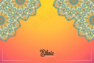 金色矢量豪华装饰曼荼罗设计背景