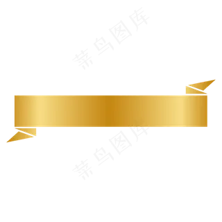 金色极简缎带标题框